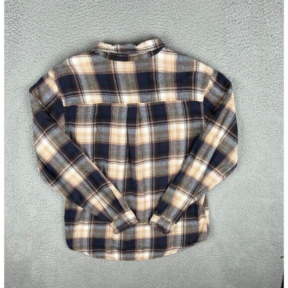 Woolrich Mens Button Up Long Sleeve Flannel Plaid Shirt Large Multicolor - Picture 4 of 9